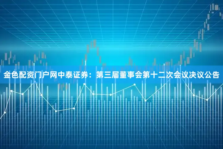 金色配资门户网中泰证券：第三届董事会第十二次会议决议公告